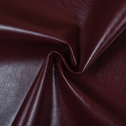 Ткань Дерматин (Кожзам) для мебели (Ширина 138см), цвет Бордовый (на отрез) в Невинномысске