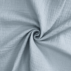Ткань Муслин Жатый (Ширина 1,4м), цвет Светло-Серый (на отрез) в Невинномысске