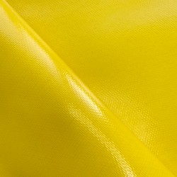 Ткань ПВХ 600 гр/м2 плотная (Ширина 1,5м), цвет Жёлтый (на отрез) в Невинномысске