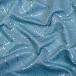 Ткань Блэкаут для штор светозатемняющая 75% &quot;Ледовое тиснение, Голубой&quot; (на отрез)  в Невинномысске