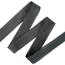 Окантовочная лента-бейка, цвет Чёрный 22мм (на отрез) в Невинномысске
