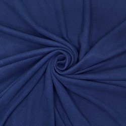 Ткань Флис Односторонний 130 гр/м2 (Ширина 150см), цвет Темно-синий (на отрез) в Невинномысске