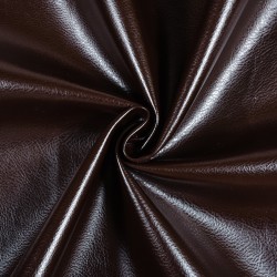 Ткань Дерматин (Кожзам) для мебели (Ширина 138см), цвет Темно-Коричневый (на отрез) в Невинномысске