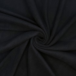 Ткань Флис Односторонний 130 гр/м2 (Ширина 150см), цвет Черный (на отрез) в Невинномысске