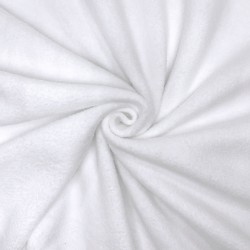 Ткань Флис Двусторонний 280 гр/м2 (Ширина 150см), цвет Белый (на отрез) в Невинномысске