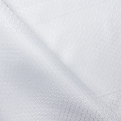 Ткань Oxford 300D PU Рип-Стоп СОТЫ, цвет Белый (на отрез) в Невинномысске