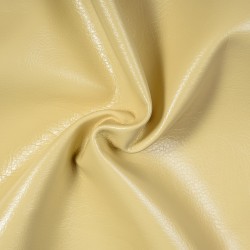 Ткань Дерматин (Кожзам) для мебели (Ширина 138см), цвет Кремовый (на отрез) в Невинномысске