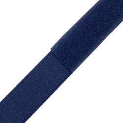 Контактная лента 25мм цвет Тёмно-Синий (Велькро-липучка), на отрез  в Невинномысске