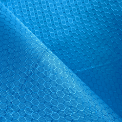 Ткань Oxford 300D PU Рип-Стоп СОТЫ, цвет Голубой (на отрез) в Невинномысске